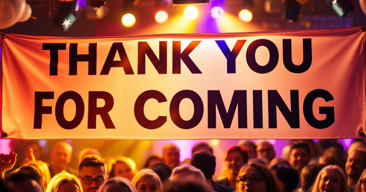 Thank You for Coming