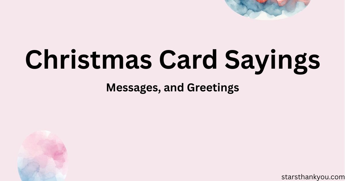 Christmas Card Sayings