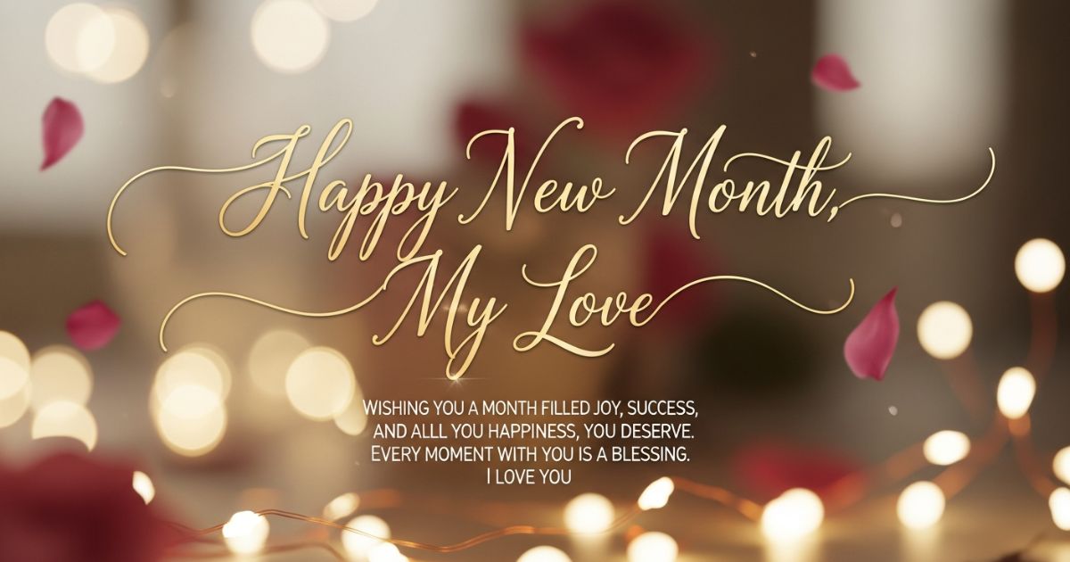 Happy New Month Messages to My Love
