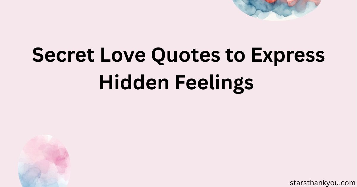 Secret Love Quotes